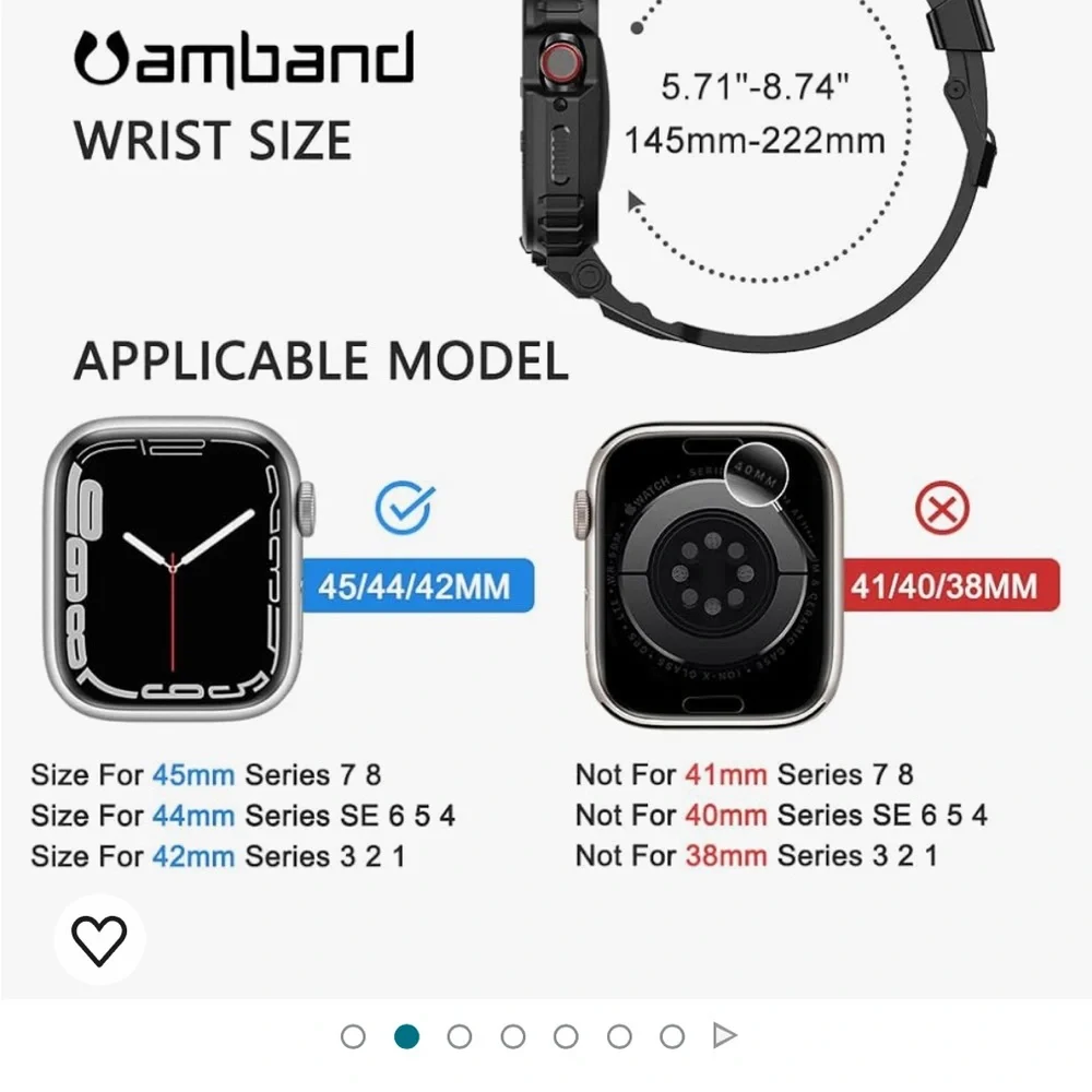 Amband military tactical Apple Watch black band
